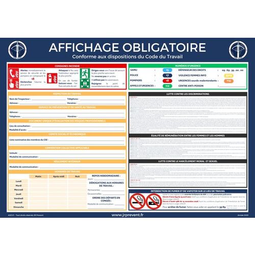 AFFICHAGE OBLIGATOIRE