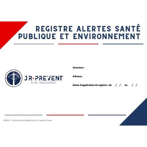 REGISTRE ALERTES SANTE PUBLIQUE ET ENVIRONNEMENT