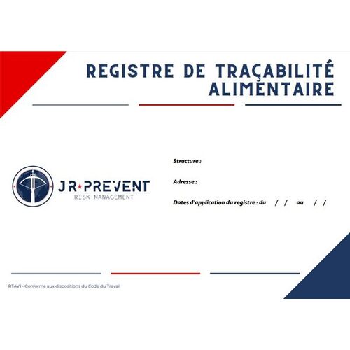 REGISTRE TRACABILITE ALIMENTAIRE