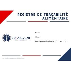 REGISTRE TRACABILITE ALIMENTAIRE